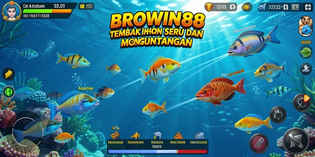 Tampilan gameplay BROWIN88 yang seru dan penuh aksi Tembak Ikan.