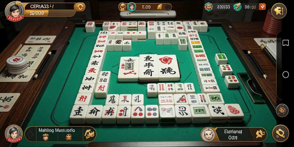 Tampilan grafis menarik dalam gameplay Mahjong CERIA33.