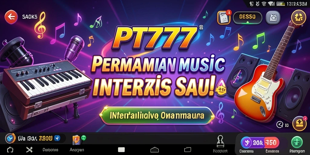 Tampilan gameplay PT777 yang menampilkan sesi bermain musik yang seru.