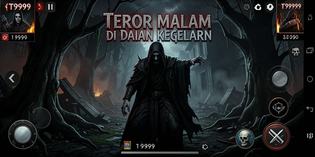 Gameplay T9999 dengan suasana horor yang menegangkan.